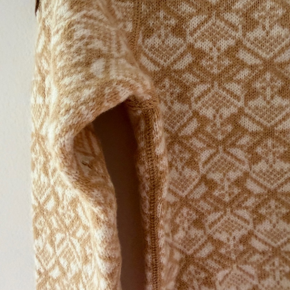Fjallraven Snow Cardigan W in Dune Beige Yellow Size XS Wool Full Zip - Picture 11 of 16